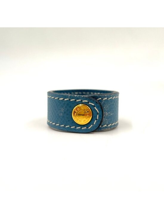 Hermes Accessories - Hermes Glove Holder Nomad Leather Blue Gold Gloves